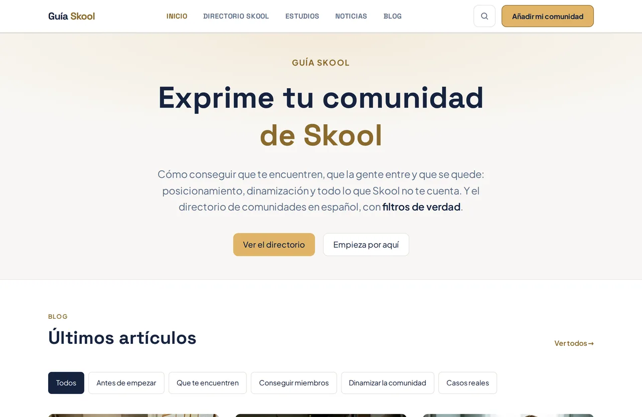 El directorio de comunidades de Skool en español
